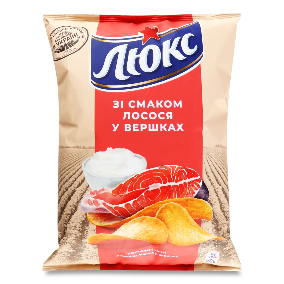 Чипсы Люкс со вкусом лосося 125г