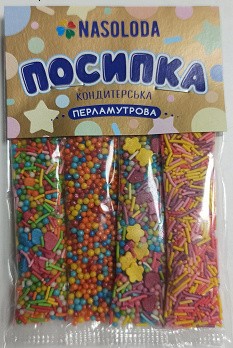 Посыпка кондитерская разноцветная Насолода 24 г