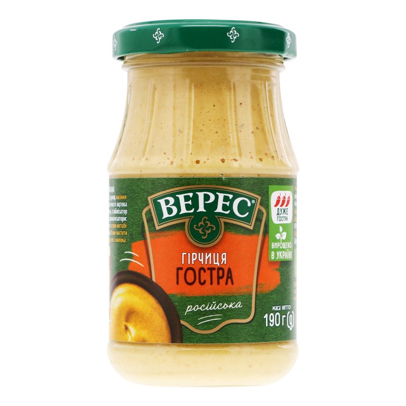 Горчица Верес острая 190г 