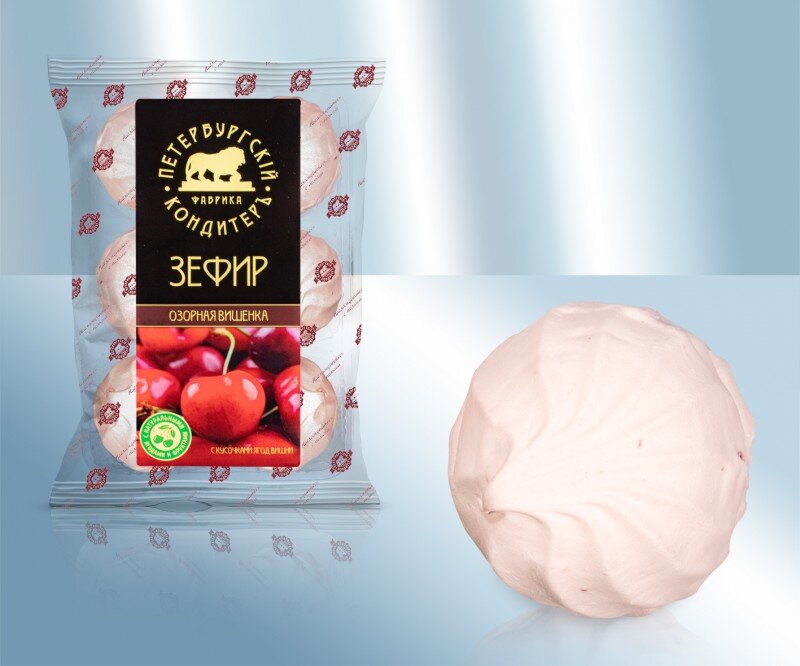 Doce russo. Gelatina "Naughty cherry" com cerejas, 310 g