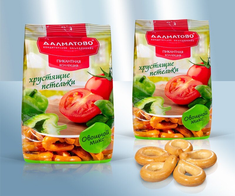 Secado de mezcla de verduras "Crispy loops", 200 g