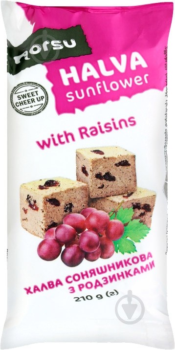 Halva de girasol con pasas 210g