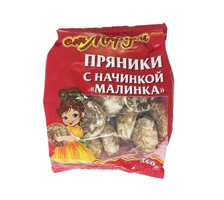 Пряники с начинкой "Малинка", 360 г