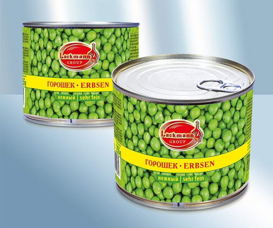 Guisantes verdes, enlatados (peso neto 255 g)