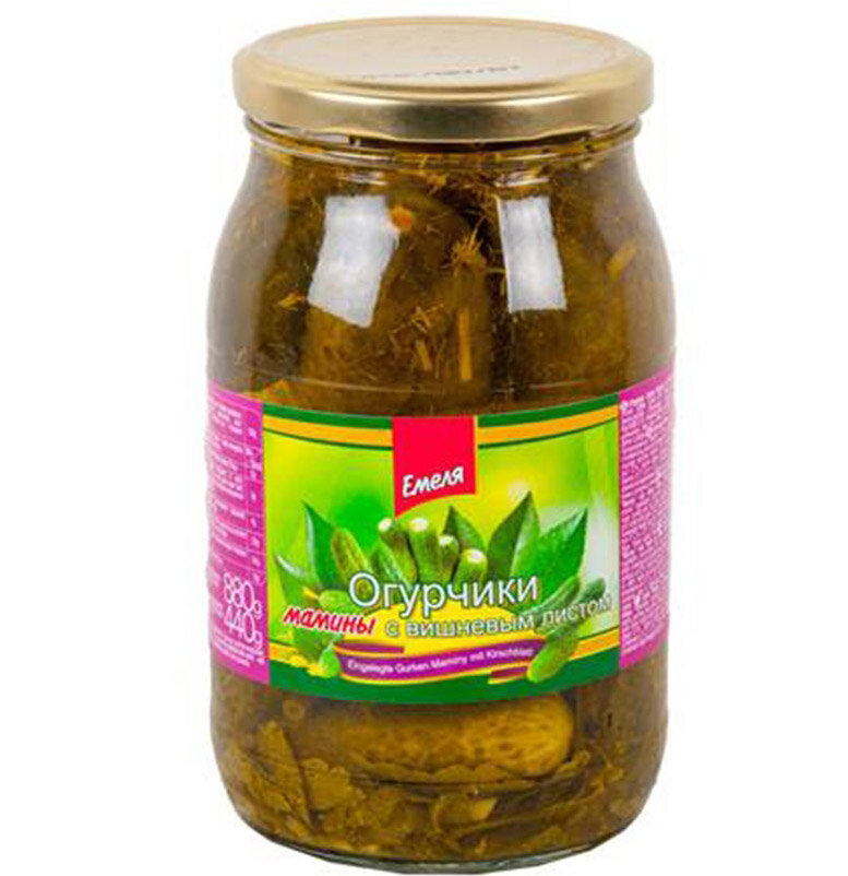 Comida russa. Pickles, levemente salgados, 880 g