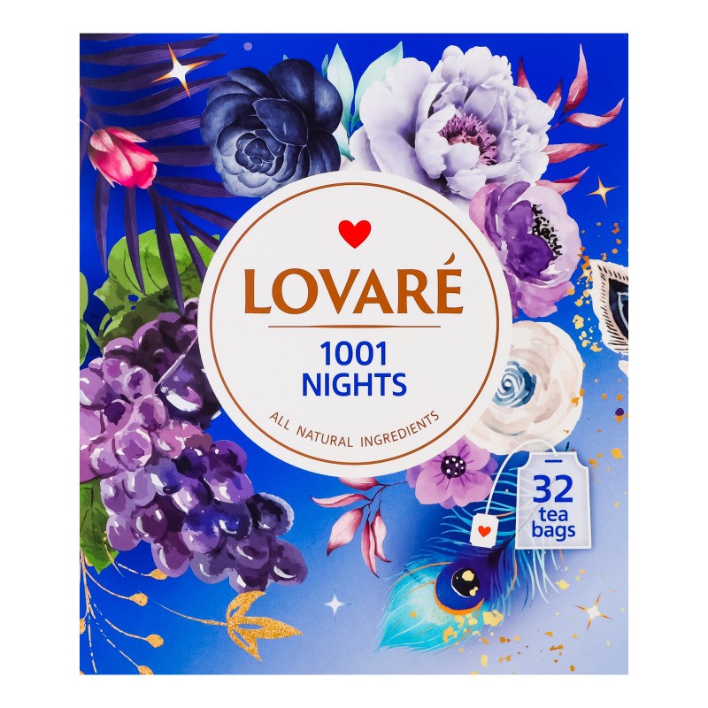 Té negro y verde Lovare 1001 noche 2 g x 32 uds