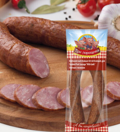 Колбаса "Улётная" с чесноком, 380 г