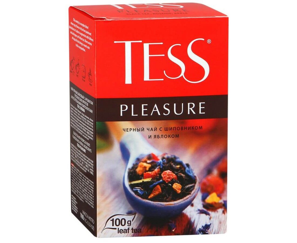 Чай черный "Pleasure" ТЕСС с шиповником и яблоком 25x1,5г