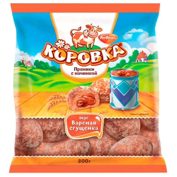 Пряники Рот Фронт Коровка со вкусом вареной сгущенки 300г