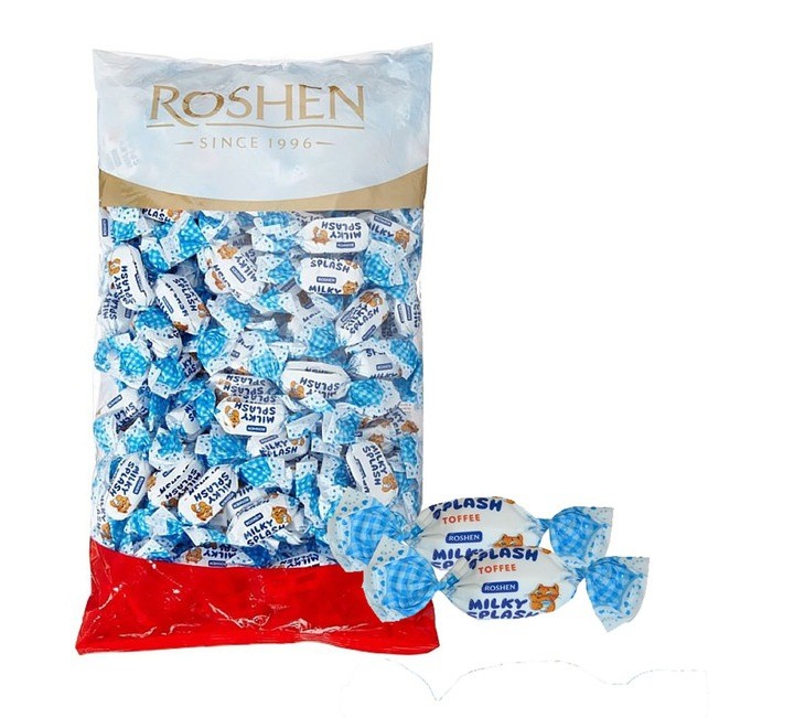 CARAMELOS Roshen MILKY SPLASH Un vaso de leche 1 kg
