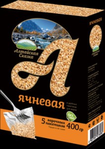 Grãos de cevada nº 2 em um pacote para cozinhar 400g 1*6 Conto de fadas de Altai