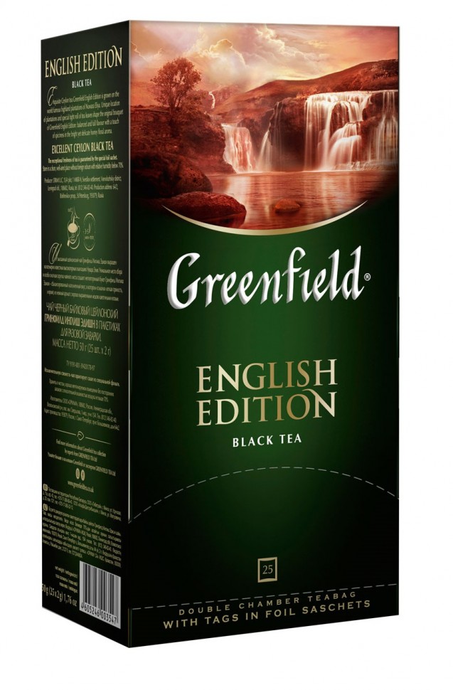 Чай Greenfield "English Edition" черный 25 пакетиков