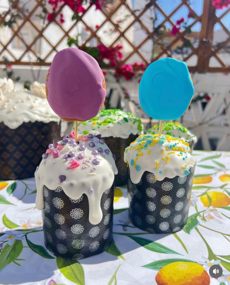 Домашний Пасхальный кулич с изюмом, клюквой и цукатами 225гг
