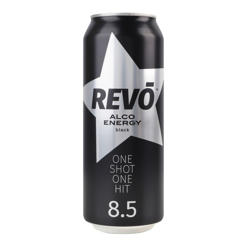Напиток слабоалкогольный 500мл 8.5% сильногазированный Black Alco Energy Revo ж/б
