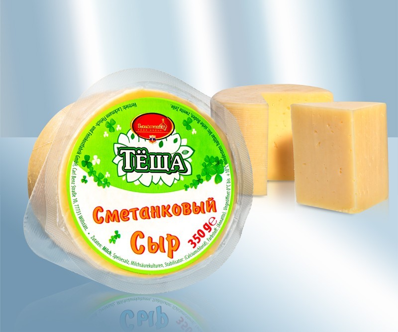 Сыр "Сметанковый" 45% жирности, 350 г.