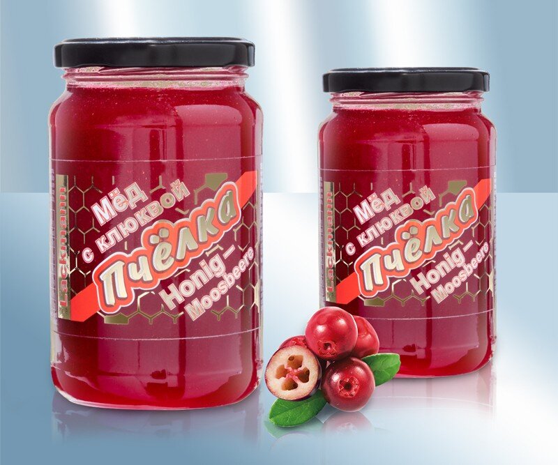 Мед з журавлиною, 460 г