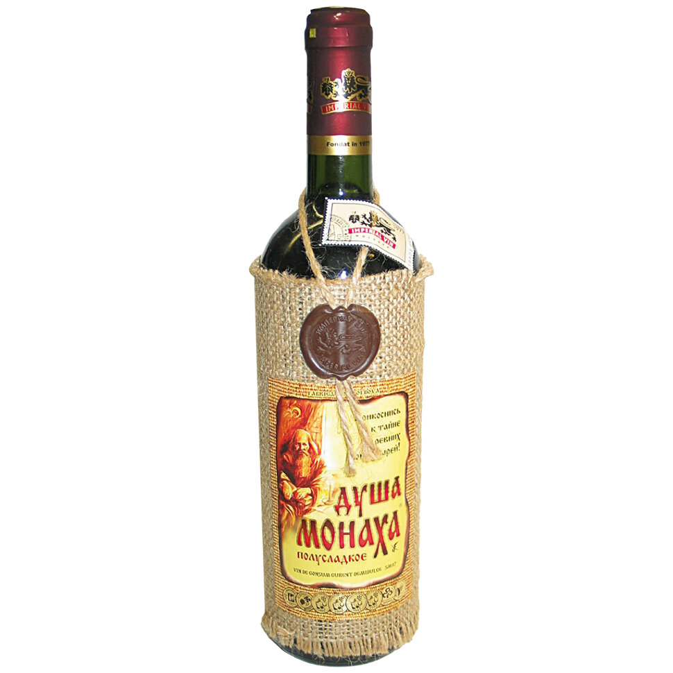 Vinho tinto Alma de Monje semi doce 12%, 750 l