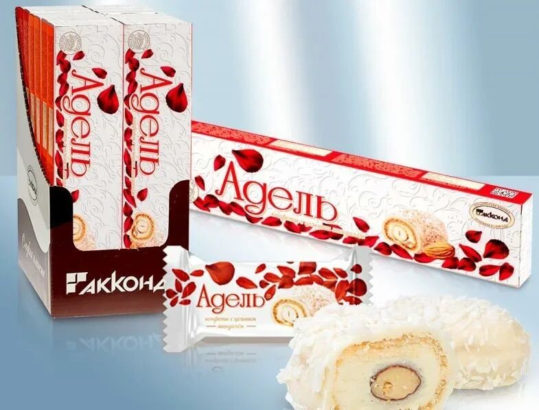 Конфеты "АДЕЛЬ" с цельным миндалём, 80 г