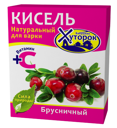 Dulce ruso. Postre Kisel en polvo con sabor a arandano rojo, 180 g