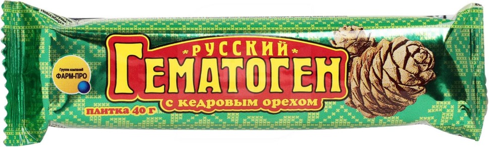 Гематоген Русский с кедровым орехом, 40 г