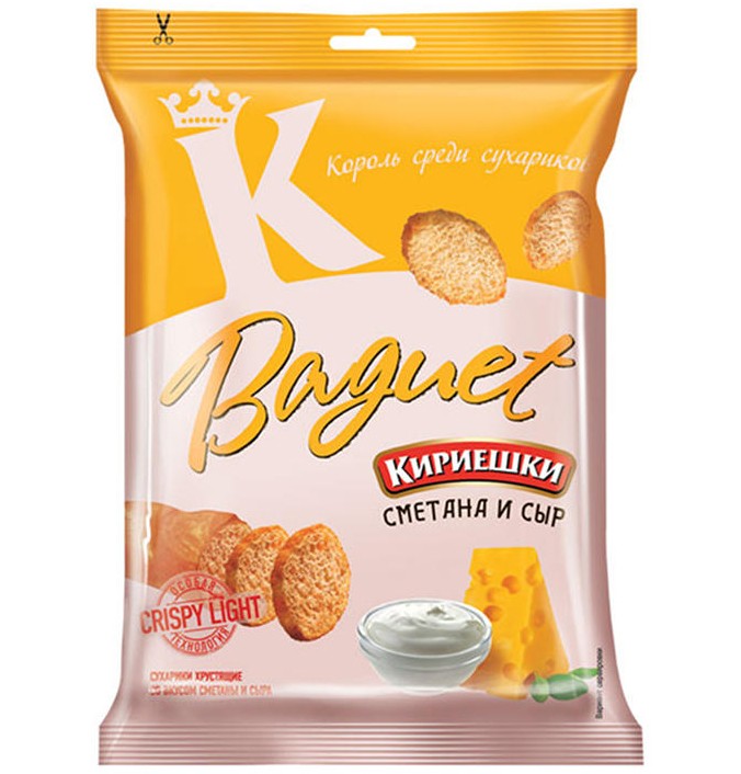 Сухарики "Кірієшки" сметана та сир, 50 г