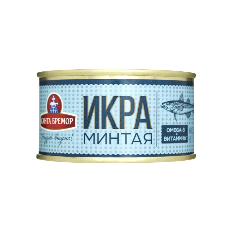 Икра минтая Санта Бремор деликатесная Люкс 130 г