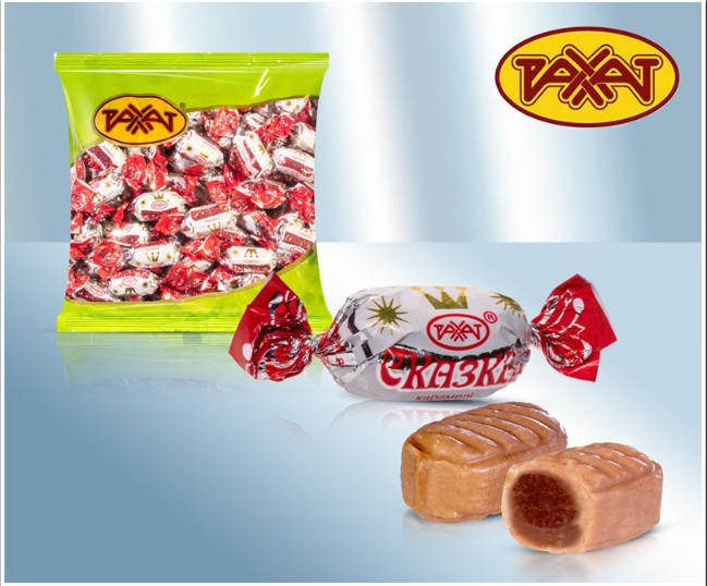 Молочная Карамель "Сказка" на основе цельного сгущенного молока, со вкусом высококачественного жареного ореха, вес 100г
