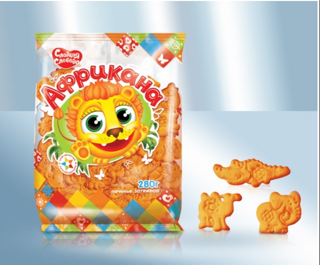Хрустящее печенье в форме животных "Африка", затяжное 280 г