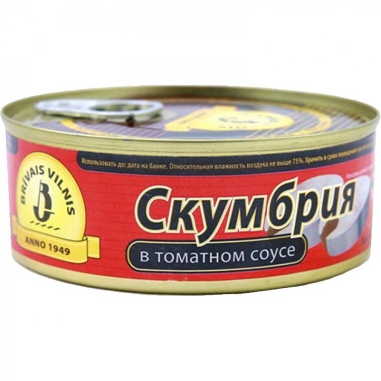 Скумбрия в томатном соусе, 240 г