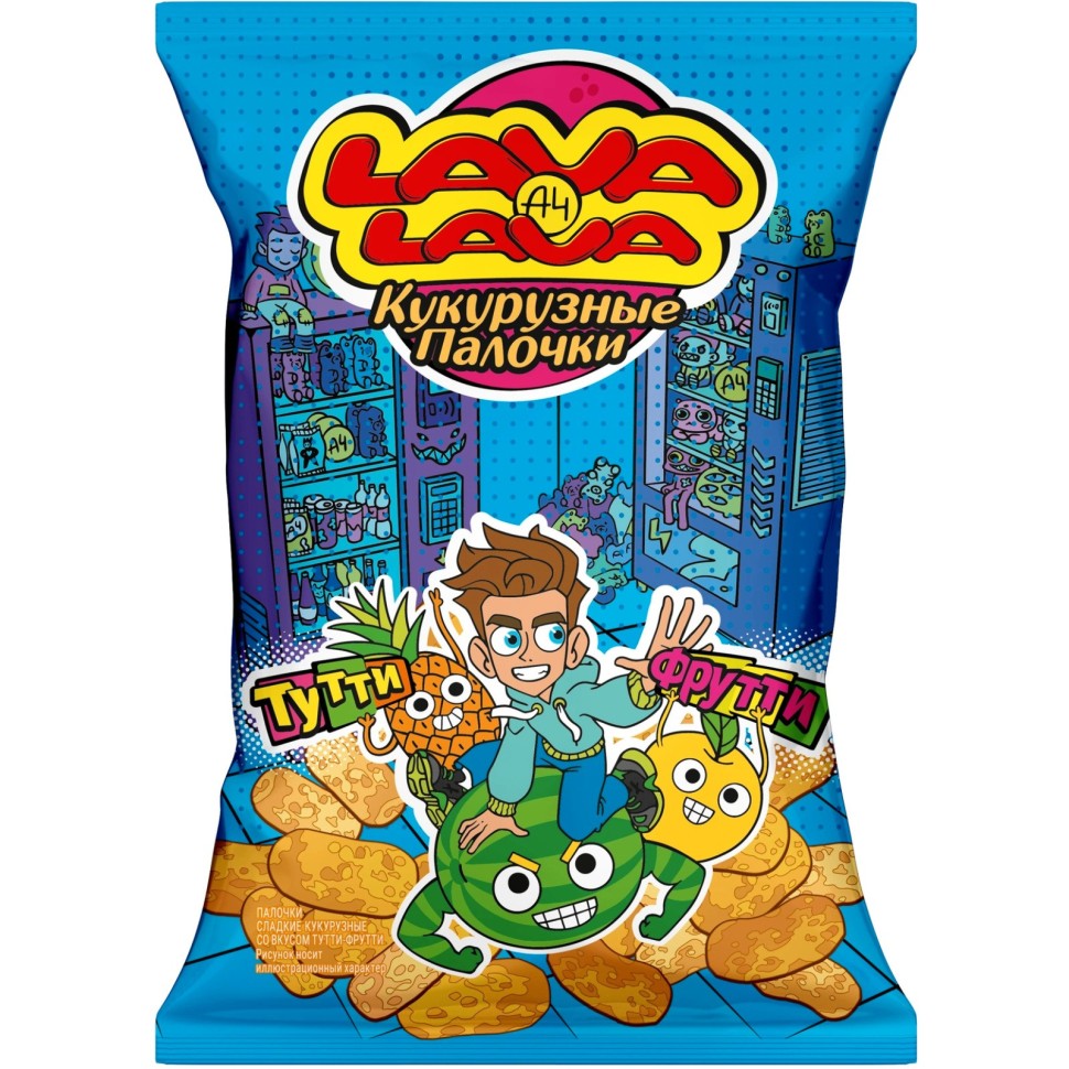 Кукурудзяні палички Lava Lava Тутті Фрутті 50 гр