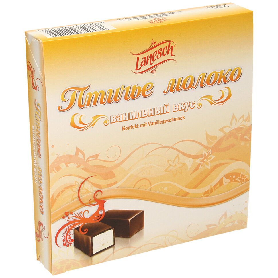 Chocolates russos em caixa. Bombons com cobertura de chocolate "Leite de pássaro", 230 g