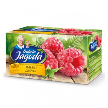 Чай травяной пакетированный с добавками лесная малина "Babcia Jagoda", 40 г, 20 пакетиков
