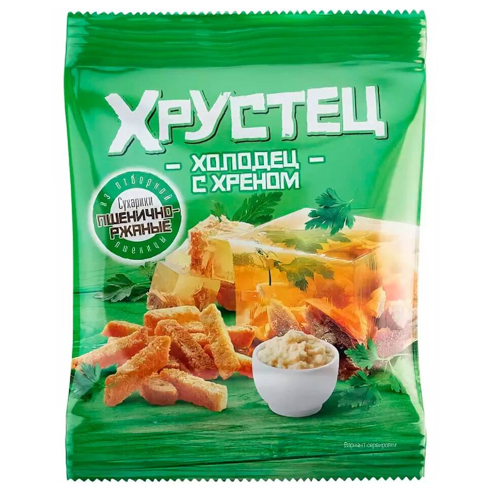 Сухарики со вкусом холодца с хреном, 35 г