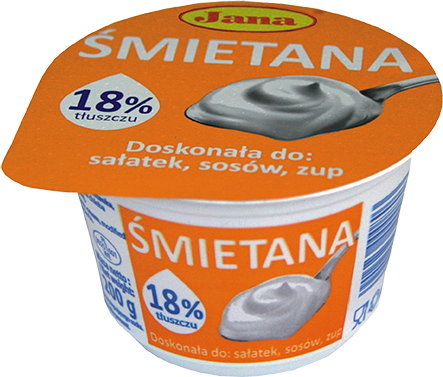 Сметана 18% жирности, 200 г