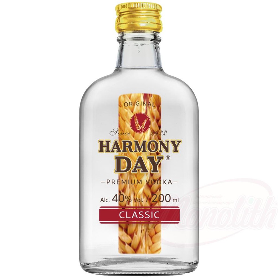 HARMONY DAY" Vodka clásico, 40% alc.
