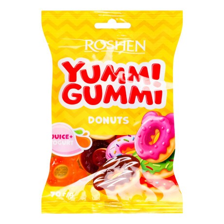 Caramelos de gelatina Yummi Gummi Donuts Roshen 70 g