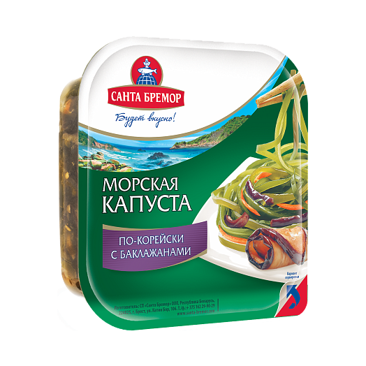 Морська капуста в олії з балажанами, 150 г