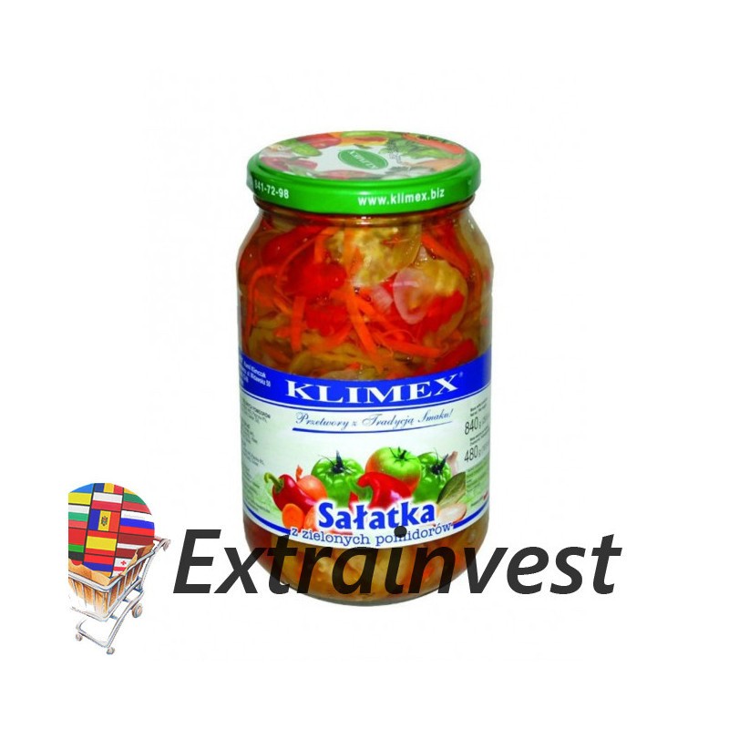 Salada de alface polonesa 840 g de tomates verdes