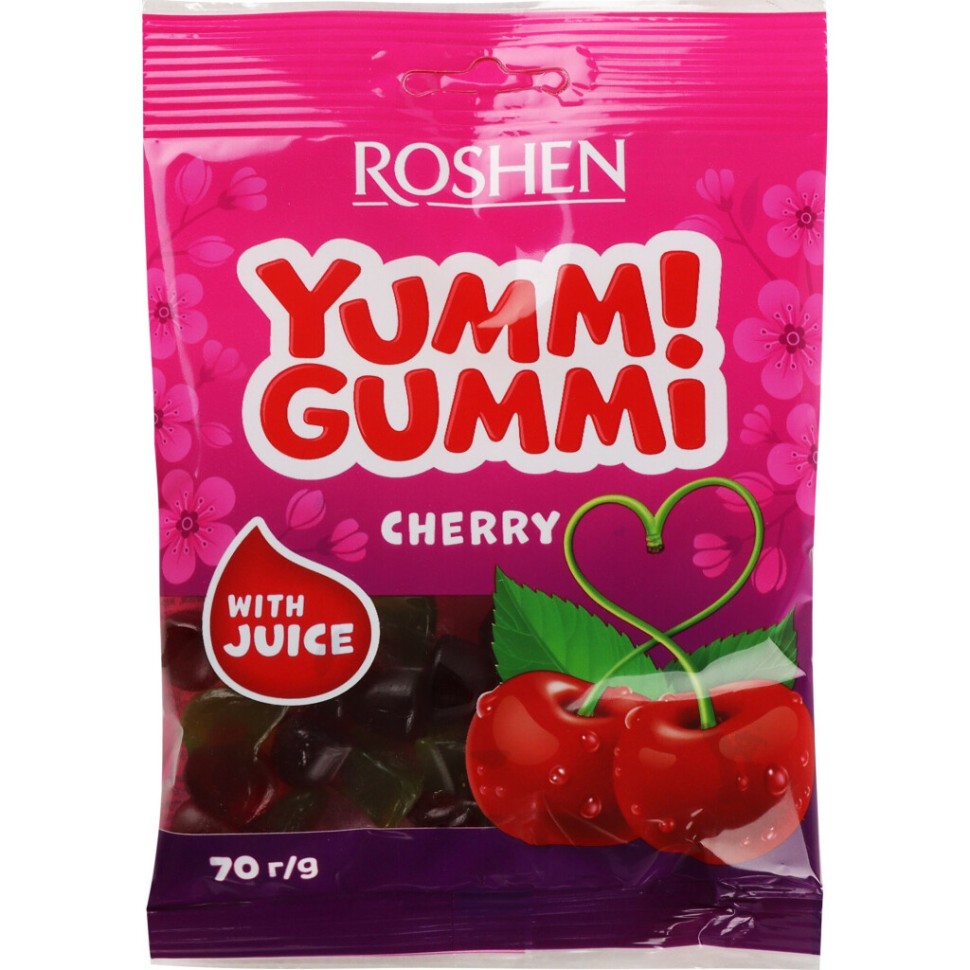 Конфеты желейные Roshen  вишня 70 г