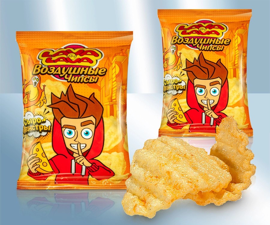 Чипсы "Lava-Lava" со вкусом сыр-чили, хрустящие 0,050г