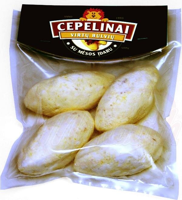 Cepelines congelados rellenos de carne, 500 g