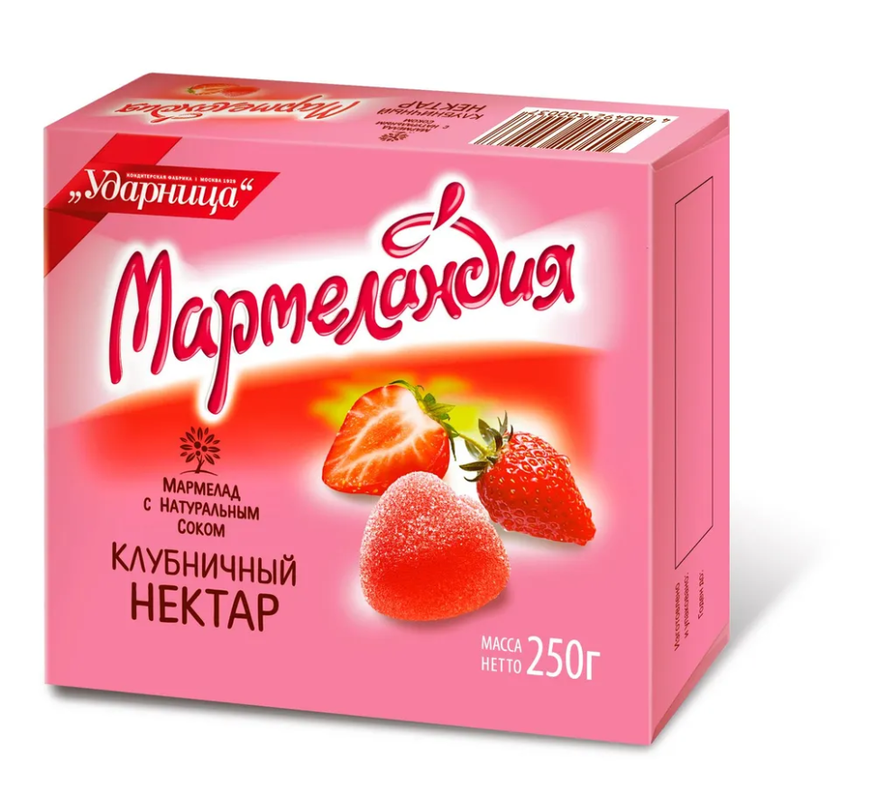 Мармелад Клубничный нектар Ударница 250г