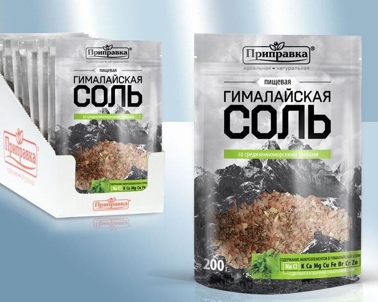 Соль пищевая гималайская со средиземноморскими травами, 200г