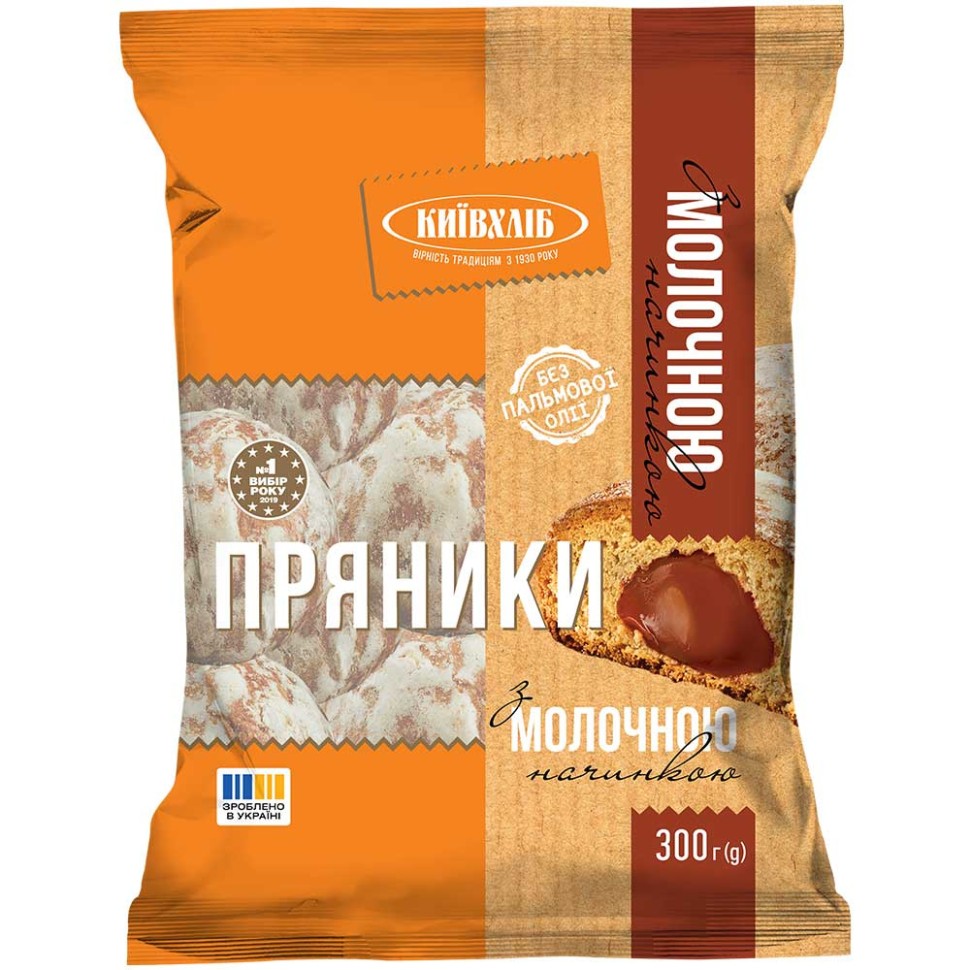Pan de jengibre Kievkhleb relleno de leche 300 g