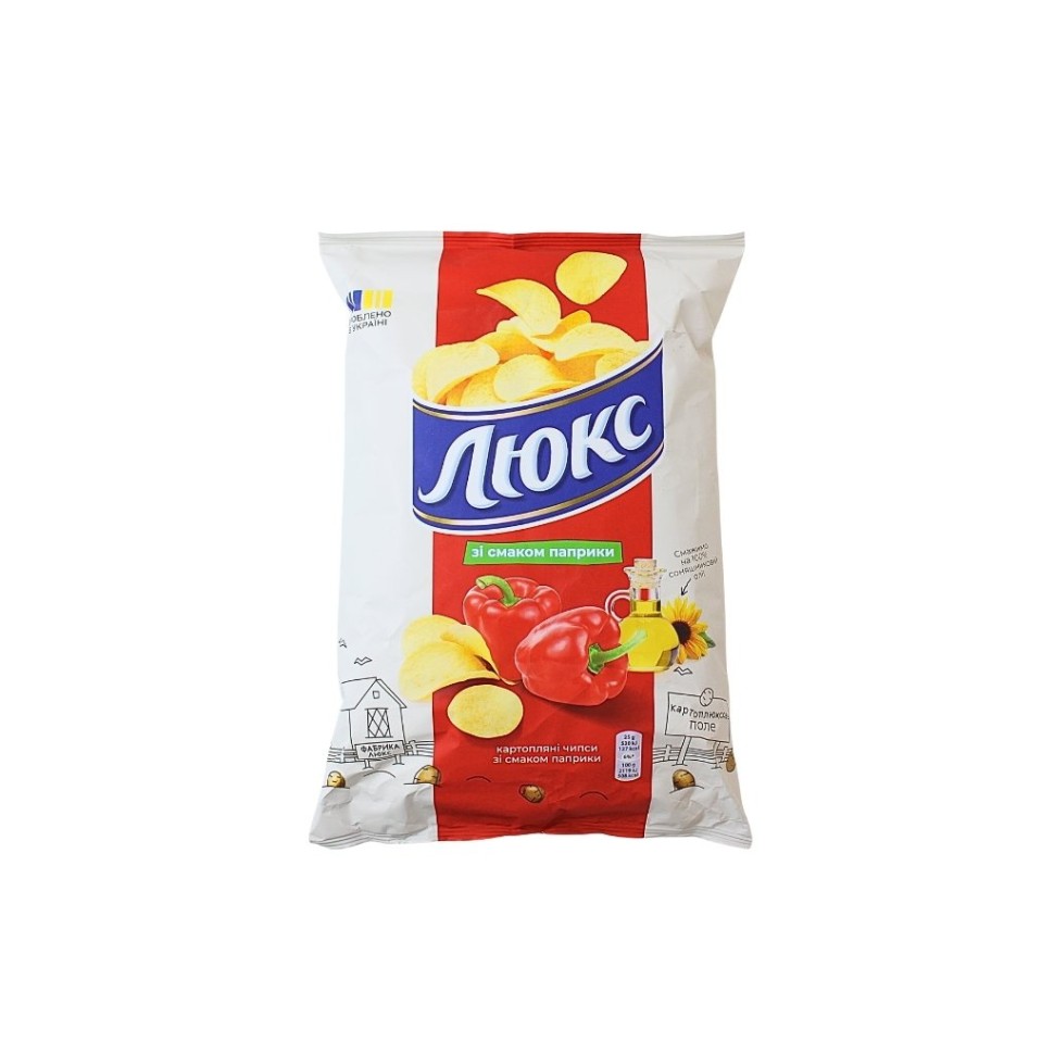 Чипсы картофельные со вкусом паприки «Люкс» 125г
