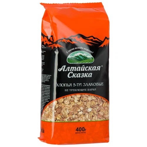 5 злаков хлопья 400г  Алтайская сказка