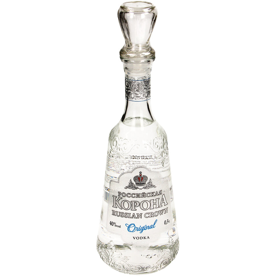 Водка "Российская корона" оригинальная, 0.5 л