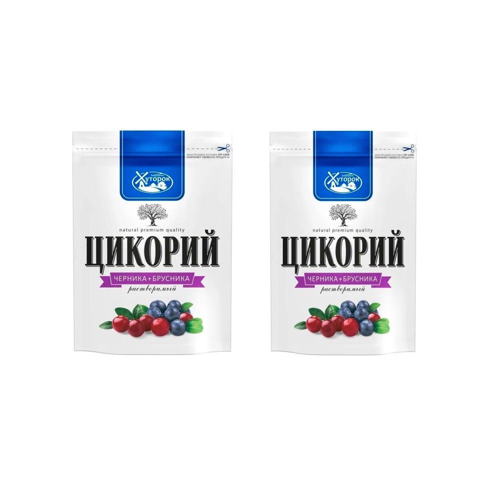 Цикорій натуральний з чорницею та брусницею 100г