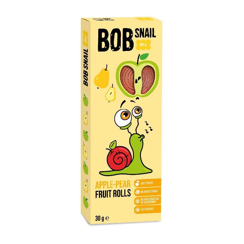 Rollitos de Caracol Bob con Sabor a Manzana y Pera 30g
