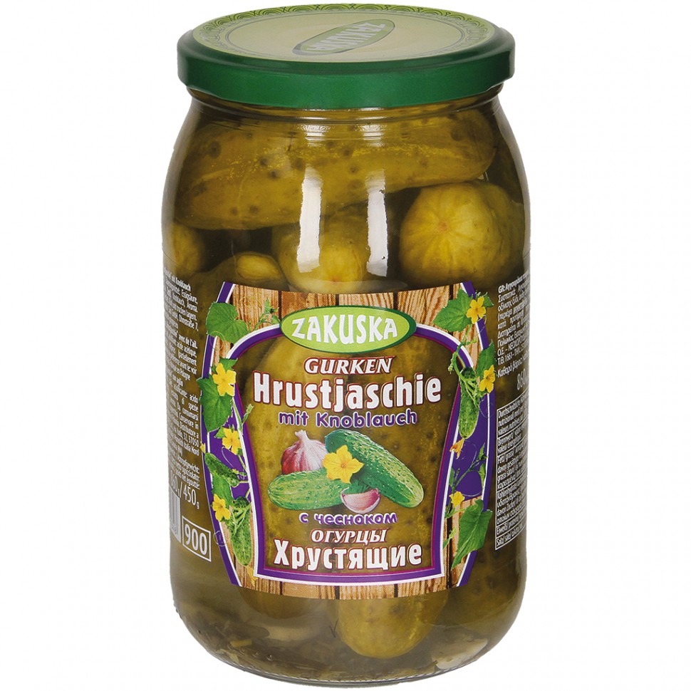 Pepinos crujientes con ajo, 860 g